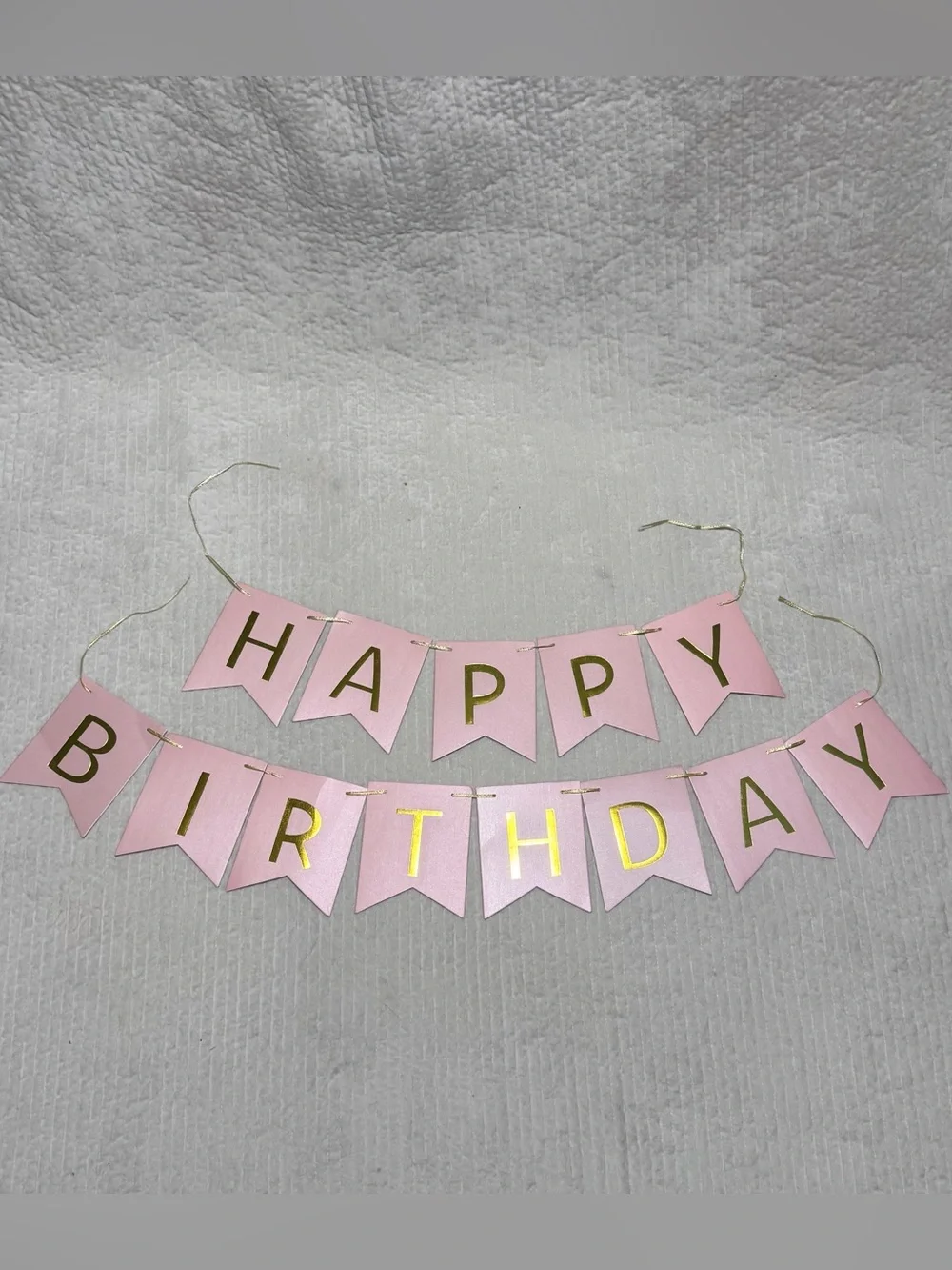 Happy Birthday Pink and Gold Party Banner | Party Decor | Photo Backdrop